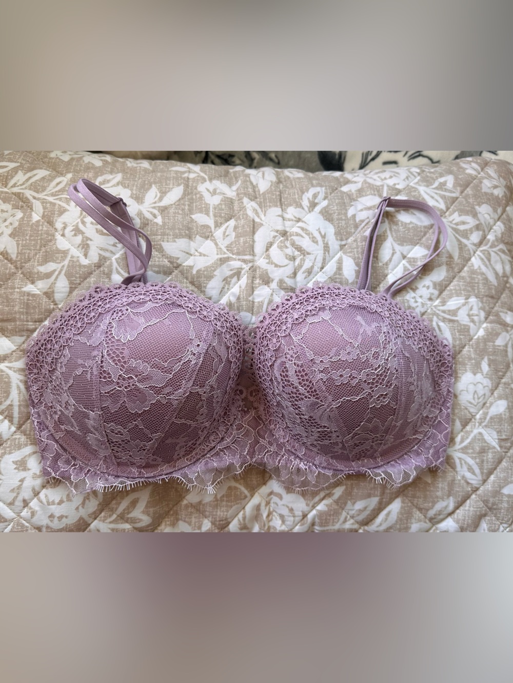 Victoria’s Secret Very Sexy Lace Push-Up Bra – Mauve Lilac – Size 34DD – NWOT